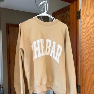 The Bar Beige Crew Neck Sweater